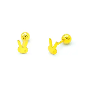 Little Bunny Screw Back Earrings