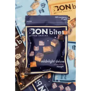BON Midnight Deluxe Protein Bites - Chocolate Nougat, 22 Bites, 30g Protein - All-Natural, Non-GMO, Gluten-Free, Soy-Free, Seed-Oil Free