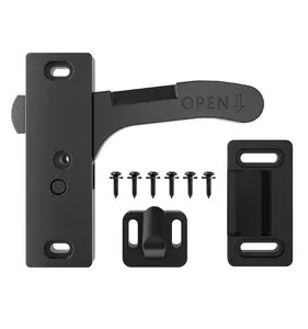 Safoner Aluminum RV Screen Door Latch Handle Replacement Kit (Right Hand) Metal Camper Travel Trailer Motorhome Entry Parts for Passenger Side