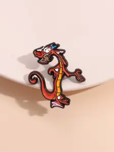 Unique Design Cartoon Anime Dragon Brooch Pin, Mulan Guardian Dragon Enamel Badge, Must-Have for Animation Collectors, Perfect Gift for Friends