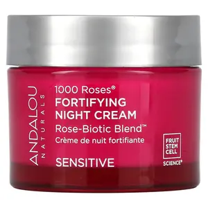 Andalou Naturals 1000 Roses, Fortifying Night Cream, Sensitive, 1.7 oz (50 g)