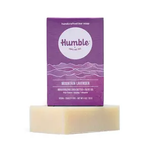 Humble Brands Mountain Lavender Bar Soap, Moisturizing & Handcrafted, Vegan 4oz