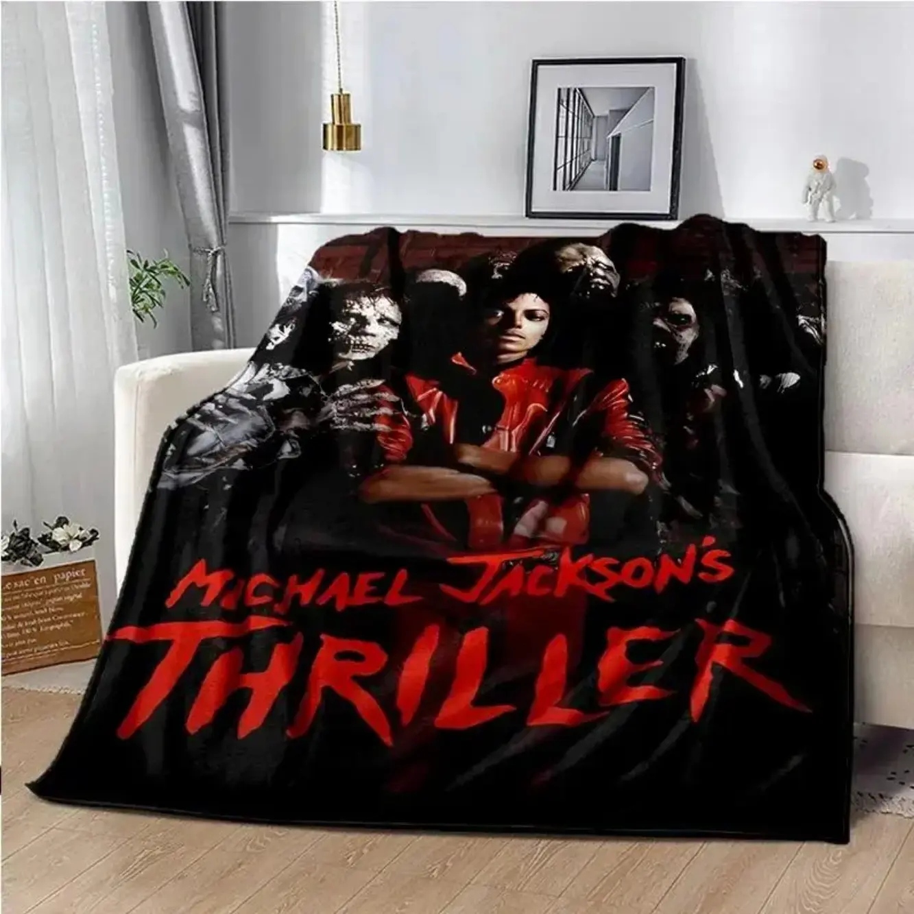 Michael Jackson-Themed Blanket Perfect For The Bedroom Sofa Travel And Camping Soft Flannel Material Cozy Warm Variety Of Sizes Suitable For All Ages Adults Teens Kids Perfect Gift For Music Lovers King Of Pop Decorative Throw Blanket All Season