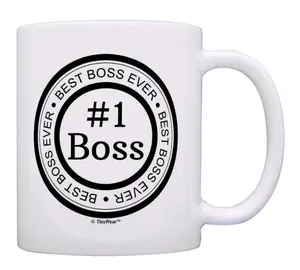 Best Boss Gifts for Men and Women Best Boss Ever Mug #1 Boss Ceramic Coffee Mug