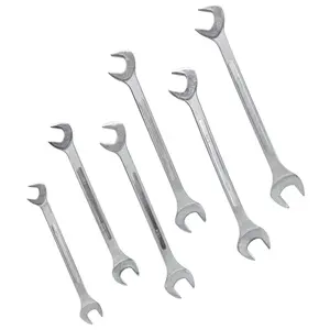SAE Jumbo Combination Angle Wrench Set Extra Large,6 PC SAE Chrome Plated Jumbo Combo Angle Wrench Set 1-3/8" - 2" with Pouch