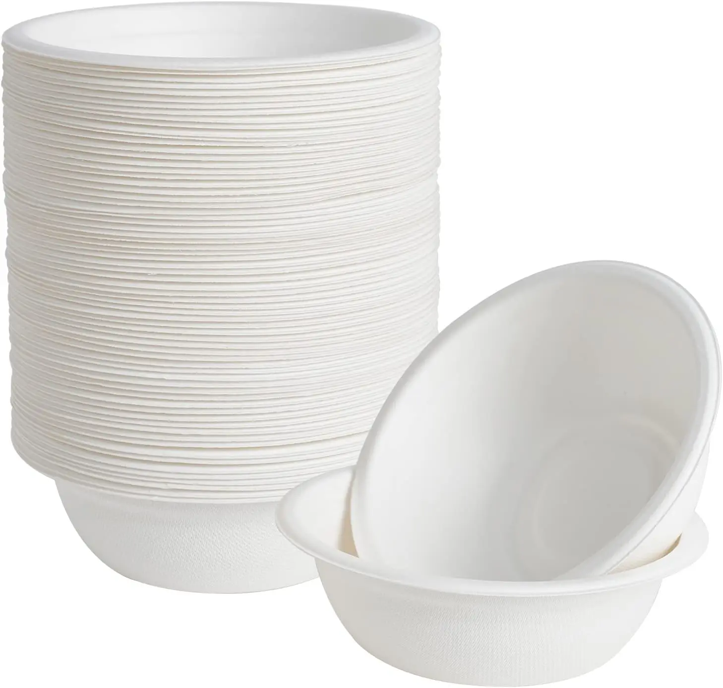 16 oz Paper Bowls, [150-Pack] Compostable Paper Bowls Bulk, Heavy-duty Disposable Bowls for Hot And Cold