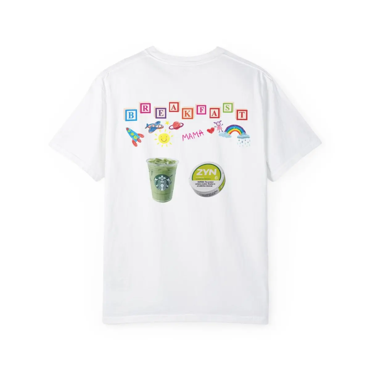 breakfeast shirt, funny zyn yellow and matcha graphic vintage oversized sleeve casual trend shirt, gift for Men, Gift for Women All size
