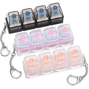 FunisFun 3 Pack Keyboard Fidget Toy for Adults – Clicky, Creamy & Silent Fidget Clicker Keychain, 4-in-1 Keyboard Finger Clickers for Stress Relief Anxiety at Work Travel