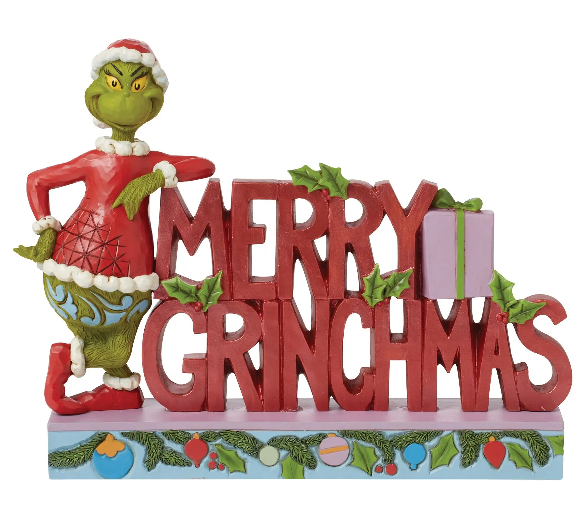 Grinch by Jim Shore Grinch "Merry Grinchmas" Word Grinch by Jim Shore Grinch "Merry Grinchmas" Word