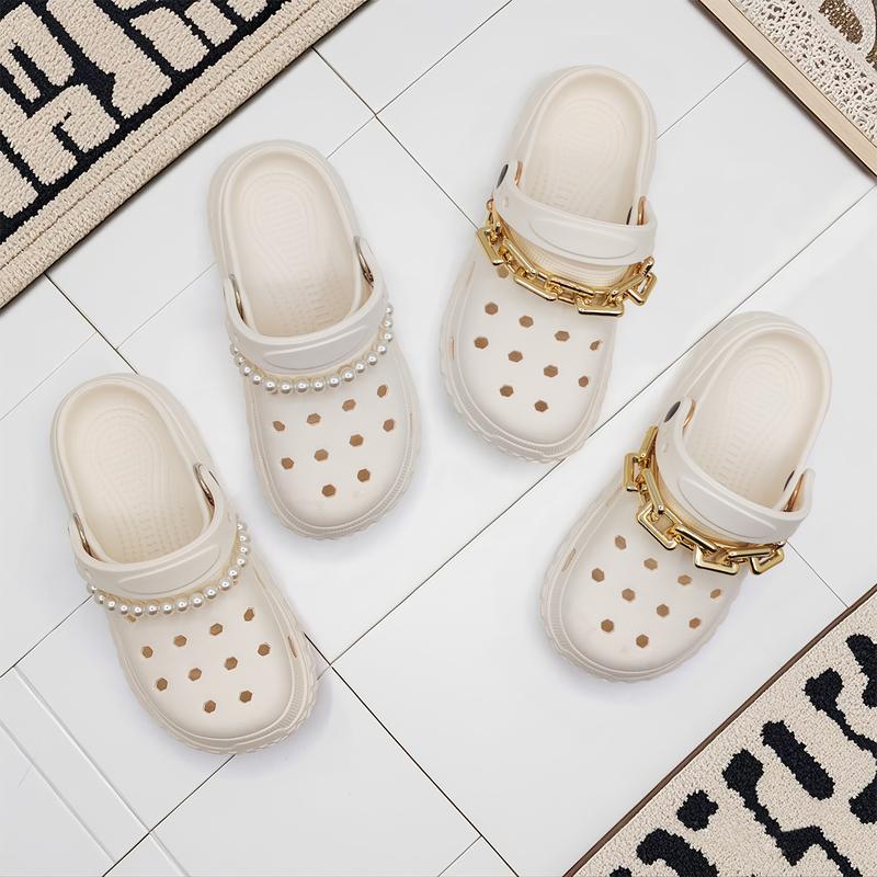Pearl Chain Decoration Clog Charms for Teen Men Women Adults Kid Shoes Accessories - Christmas Gift