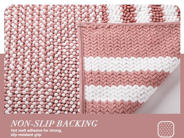 BSICPRO 2-Piece Chenille Bath Rug Set, Thick Plush Absorbent Non-Slip Quick Dry Washable Mats in Multi Sizes | Pet Friendly Multi Sizes & Colors for Bedroom Dorm Living Room, Back to School Home Decor Essentials