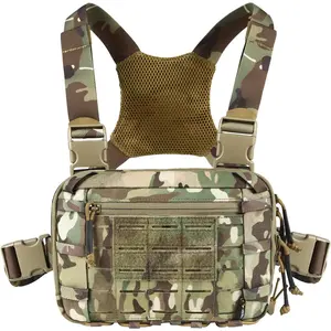 Chest Pack EDC Chest Bag 2L Utility Molle Chest Rig Pouch with CCW Compartment Adjustable Strap Outdoor