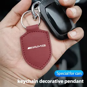 Leather Keychain Car Keychain Horseshoe Buckle Jewelry For Mercedes Benz AMG GLE GLS CLA CLE GLC CLS GLA W223 W213 W206 W464 W247 W167 W166 W222 W205 W204 W177 W246 W212 W221 W463