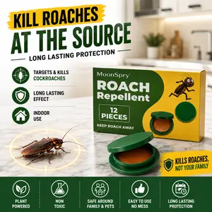 MoonSpry Roach Repellent, Domestic Dormitory Kitchen Powerful Cleaning Cockroach Exterminator Cockroach Gel Bait Pest Control Kit Rodent Repellent Pouches for Indoor & Outdoor Multi-Surface Microfiber Floor Mop indoor infestation