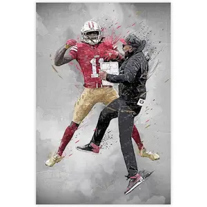 Brandon Aiyuk Classic Star Posters 1 Canvas Poster Wall Art Decor Print Picture Paintings for Living Room Bedroom Decoration