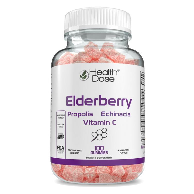 Health Dose Elderberry Adult Gummies x 100 count