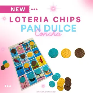 50 Pan Dulce Conchas -Loteria Game Markers Chips Custom Designed for Lotería Enthusiasts