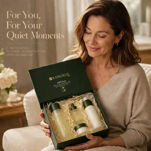 KANGXUE 4-Piece Centella Skincare Gift Set - Gentle Hyaluronic Acid Serum, Lightweight Cream, Soothing Hydrating Nourishing Moisturizer, Anti-Aging Kit for All Skin Types, Mother’s Day Adult Gift