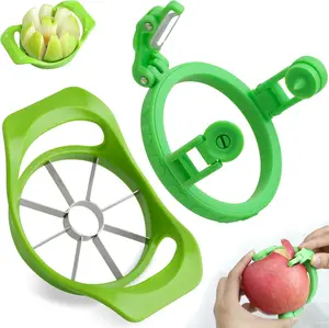 Apple Peeler Corer Slicer, 3.86 Inch Orbital Pear Peeler, Manual Apple Cutter Tool In 8 Slices for Potato Peach Kiwi Fruits
