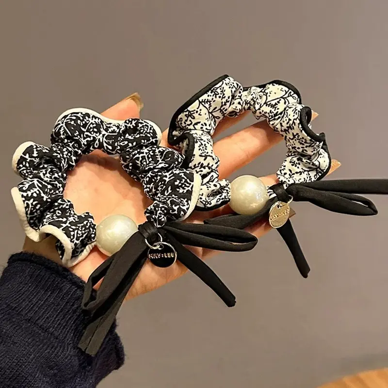 Bow Hair Scrunchie, Hair Accessory, Ponytail Holder, Daily Styling