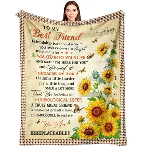 Women's Commemorative Throw Blanket, 60x50 in Best Friend Gift for My Bestie, Commemorative Blanket