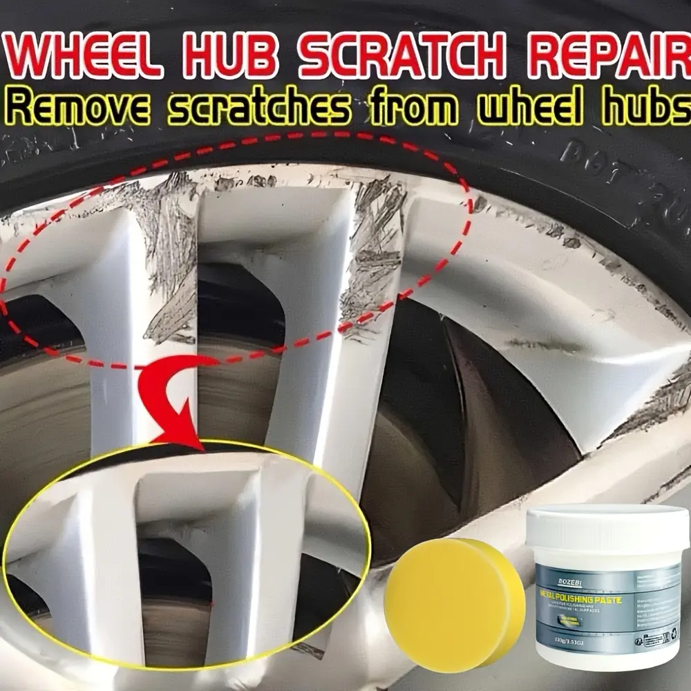 Car wheel hub scratch repair wax - Nano repair for quick removal of car wheel hub scratches, restoration of luster and beauty, wheel hub maintenance, polishing and beauty care