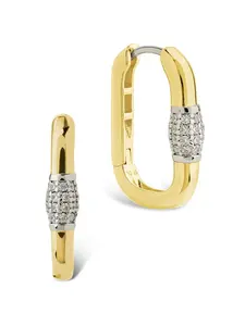 Tanya CZ Dualtone Carabiner Hoops