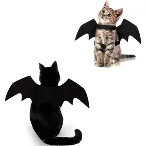 Cat Halloween Costume Bat Wings Pet Apparel Halloween Party Dress Up Accessories for Cat Small Dogs Puppy Kitty Kitten Boy or Girl