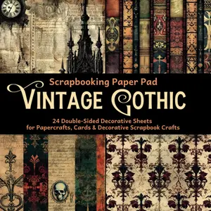 Scrapbooking Paper Pad - Vintage Gothic: 24 Double-Sided Decorative Sheets for Papercrafts, Cards & Decorative Scrapbook Crafts