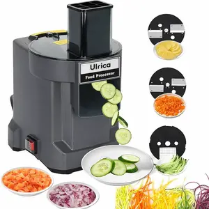 3 in 1 Electric Vegetable Dicer Slicer, Commercial Grade Automatic Vegetable Chopper with Stainless Steel Blades, Multifunction Cutter for Potato Onion Cabbage and Hard Fruits, for Restaurant and Home Kitchen