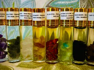 Essential Oil Rollers With Crystals and Stones