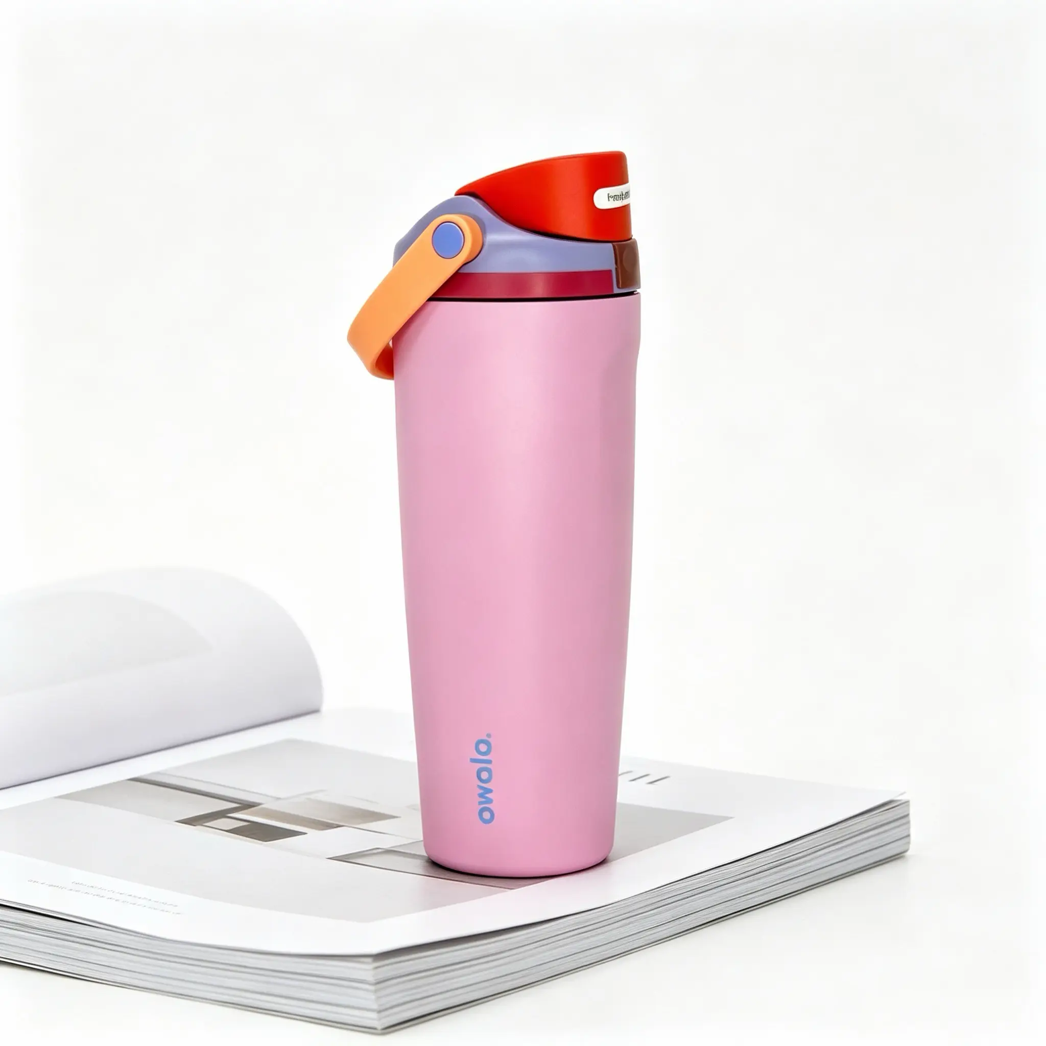 Owala FreeSip 30oz Pastel Pink Insulated Leakproof Tumbler - Built-in Straw, Travel Grip, BPA-Free Anti-Scalding Stylish Kitchen Drinkware for Adults, Adventure