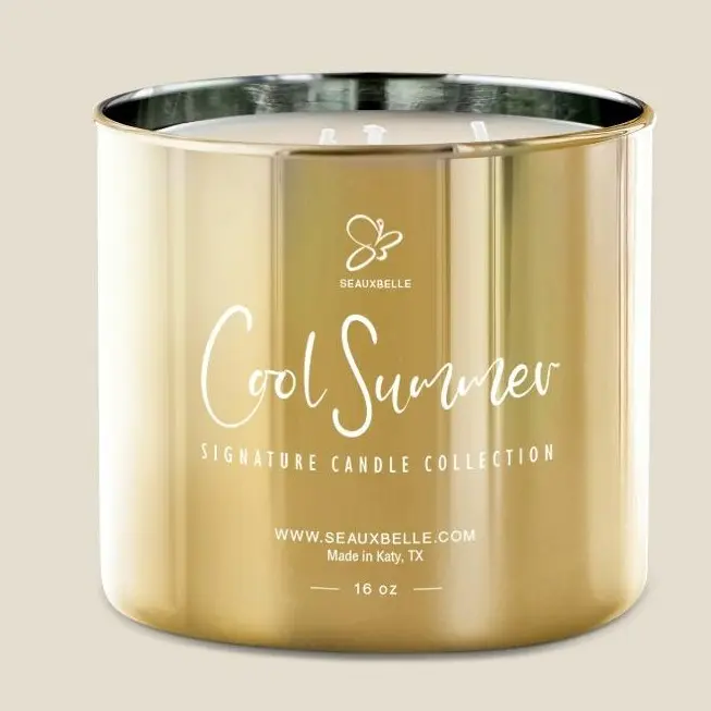 Cool Summer Triple-Scented 3 Wick Candle by SeauxBelle