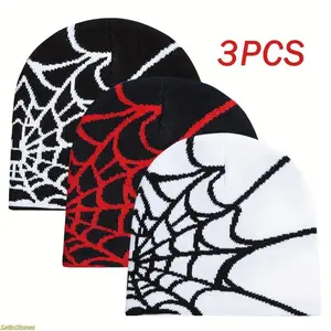 Unisex 3pcs Knit Beanie Set - Best-Selling, Handcrafted, Machine Washable, Warm Accessory for Hip-Hop and Street Style