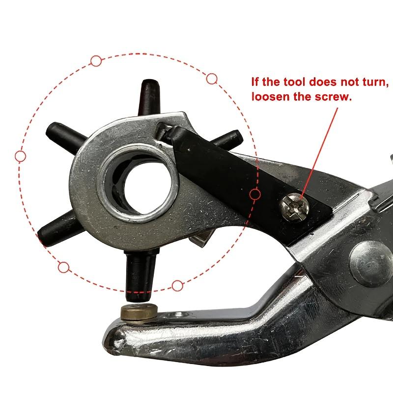 Heavy-Duty Manual Leather Hole Punch Tool - with 6 Hole Sizes , Non-Slip Grip - for Belts, Watchbands, Shoes, Leather Crafting - Professional & Home Use - No Electricity Needed - Red Punch Pliers, Shoe Repair, Compact Design, Sturdy Build, DIY Hobbyists Heavy-Duty Manual Leather Hole Punch Tool - with 6 Hole Sizes , Non-Slip Grip - for Belts, Watchbands, Shoes, Leather Crafting - Professional & Home Use - No Electricity Needed - Red Punch Pliers, Shoe Repair, Compact Design, Sturdy Build, DIY Hobbyists