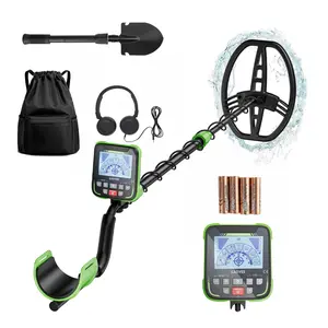 Metal Detector for Adults & Kids, Waterproof Metal Detectors with High Accuracy 11" Search Coil, All Metal & Disc Modes for Gold Detector,Green