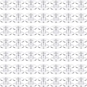 50 count Bobbins for Sewing Machine, Plastic Bobbins for Sewing Machine with Bobbin Case, Sa156 Bobbins, Bobbins Class 15, Bobbins for Sewing Machine