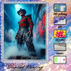 5D-DIY, high-grade velvet canvas, diamond art, diamond painting kit, horror, dark, skull AB diamonds, fairy dust diamonds, crystal diamonds, perfect home decor, handmade diamond art painting kit, special craft diamond art kit.