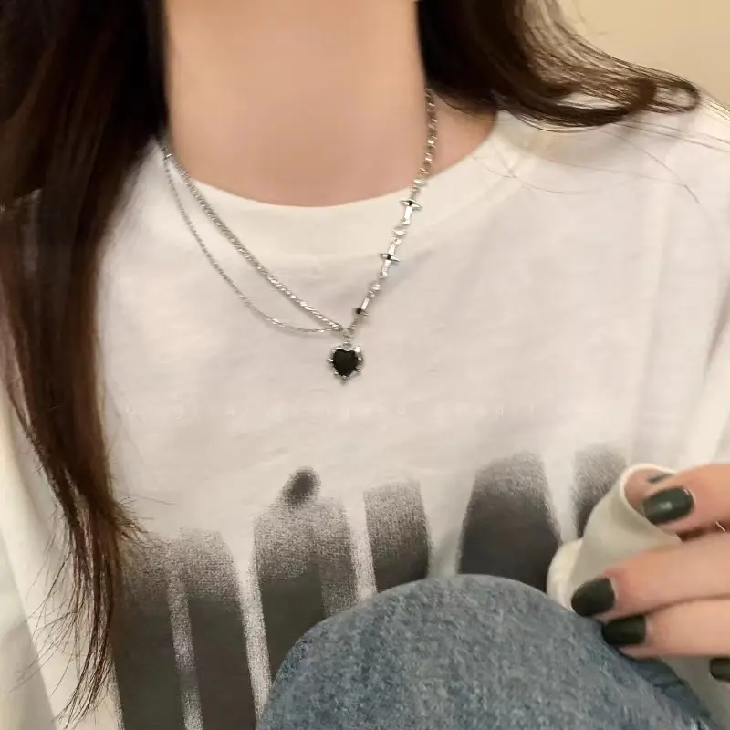 XL 017 Sweet Cool Love Double Layer Neck