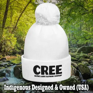 Cree People Embroidered Beanie - Honoring First Nations, Inuit, Native American Indigenous Cultures