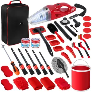 37 count  Detailing Kit Interior Cleaner, Auto Detailing Kit,  Vacuum  Interior Detailing Kit,  Wash Kit with Bucket Detailing Brush Set  Accessories for , , Bikes, Wheels