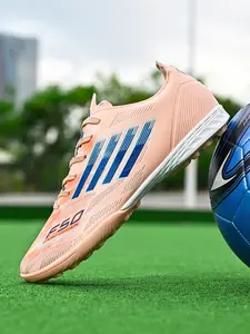 Men's Soccer Shoes TF Nails Outdoor Sports Sneakers, Wear-Resistant Anti-Slip Strong Grip Ankle Protection All Seasons