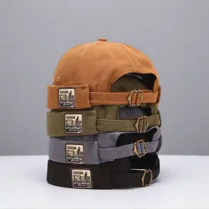 Faringoto Unisex Brimless Sailor Skullcap Beanies Viral Trucker Green Berets Men's Casual Stackable Fan Hats Reversible Satin Bonnet Dandy Hats Trendy Skull Cap for Men