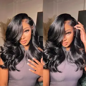Mscoco Hair 13x6 C-Part Side Loose Body Wave Layer Cut Wig With Natural Baby Hair Pre-Plucked Pre-Cut Natural Hairline 6x5 Lace Glueless Wig Natural And Comfortable #summervibes