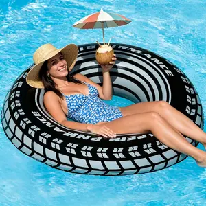 Giant 91cm Car Tyre Pool Float! Oversized Inflatable Swim Tube for Summer Parties, Lake Days & Epic Insta Pics