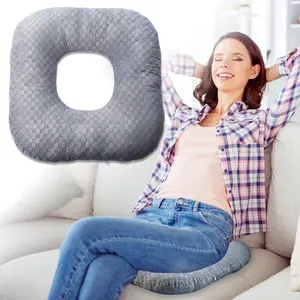 Donut Pillow Seat Cushion for Tailbone Coccyx Pain Relief, Sitting Pressure Relief for Hemorrhoids Pregnancy Surgery Recovery, Ideal for Home Office Car, Grey