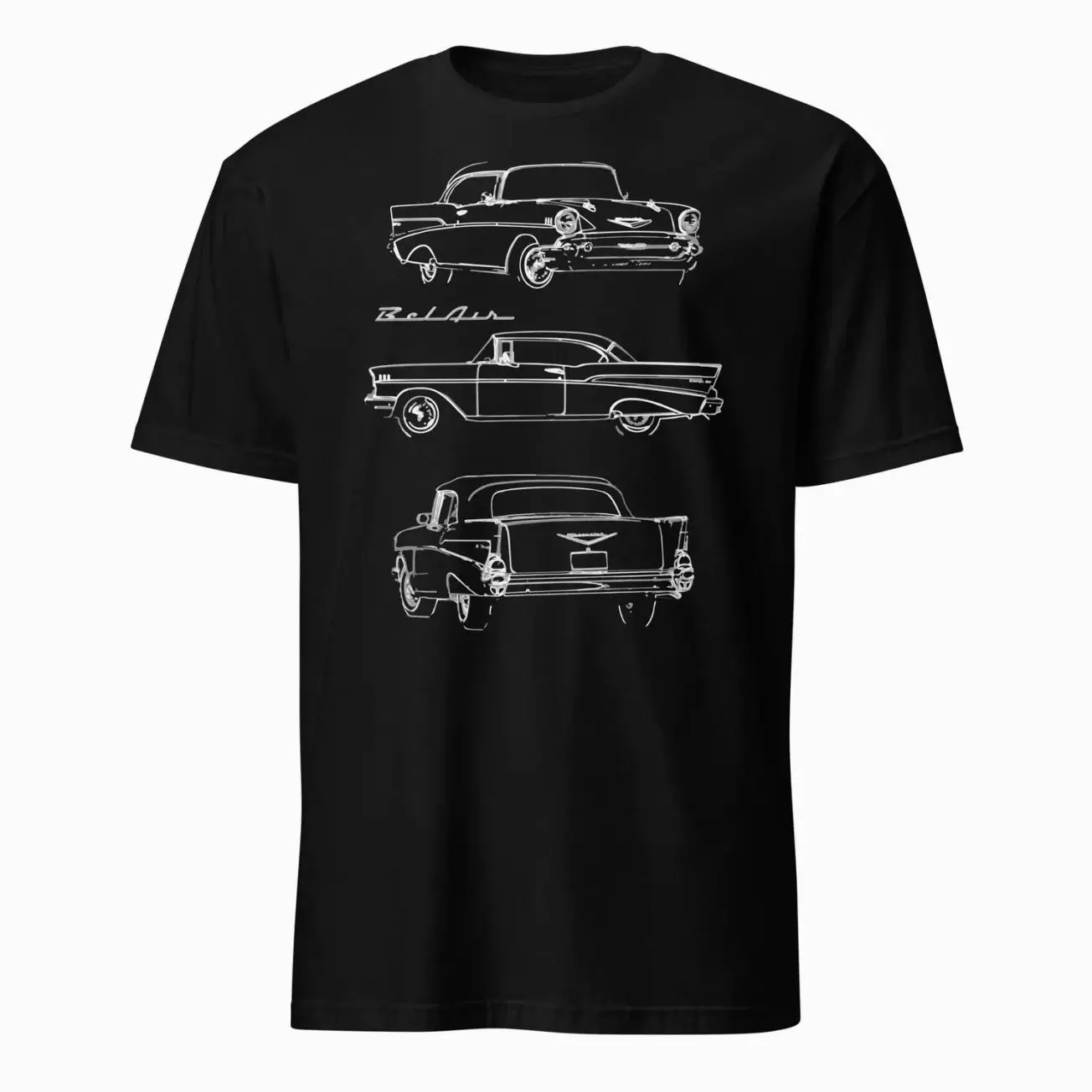 1957 Bel Air Antique Classic Collector Car Unisex T-Shirt Sweatshirt Hoodie, Car Enthusiast and Fans Gift