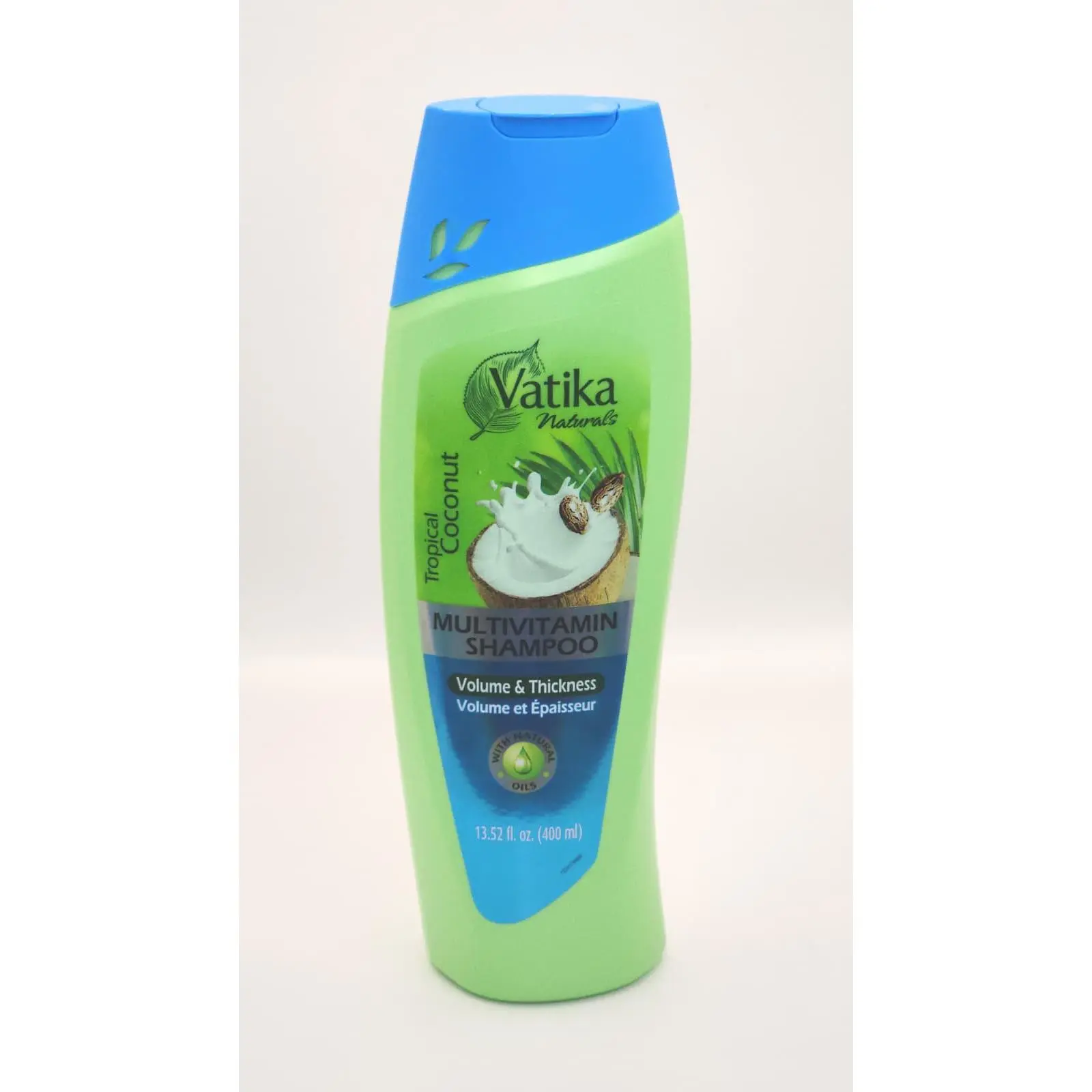 Vatika Naturals Tropical Coconut Multivitamin Haircare Shampoo - 400ml (13.5 fl oz) - Cleanser with Oil, Moisturizer, Restores Volume, Thickens Hair