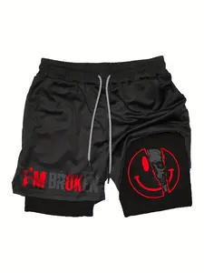 Latter Performance Shorts Summer Double Layer Beach Pants Fitness Training Pant Sports