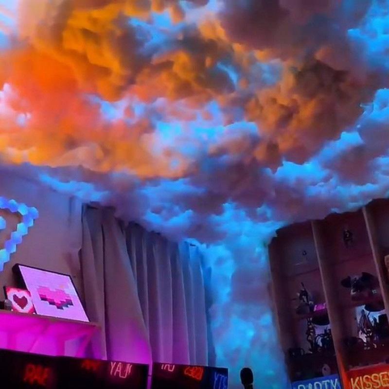 3D Cloud Lights for Esports Room Living Room Bedroom Party Salon Party Christmas Thanksgiving Christmas Eve Decorative Lights with Light Strip Cloud and Adhesive Accessories